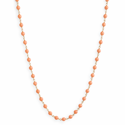 14k Pink Coral Link Necklace