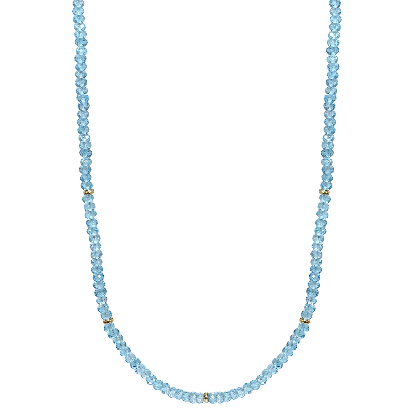 14k Gemstones & Gold Roundel Necklace