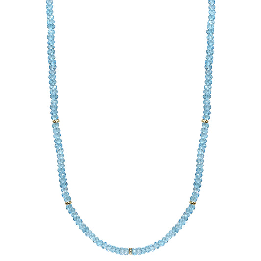 14k Gemstones & Gold Roundel Necklace