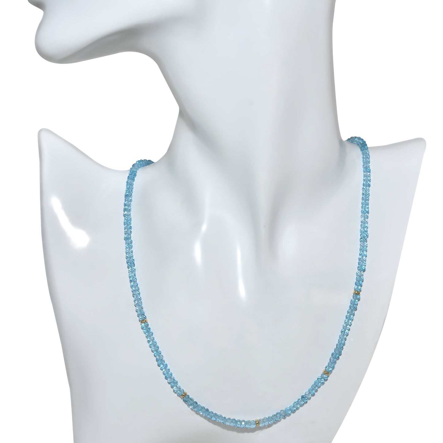 14k Gemstones & Gold Roundel Necklace