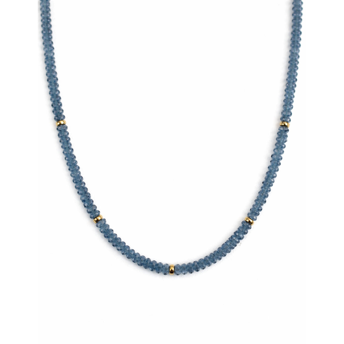 14k Gemstones & Gold Roundel Necklace