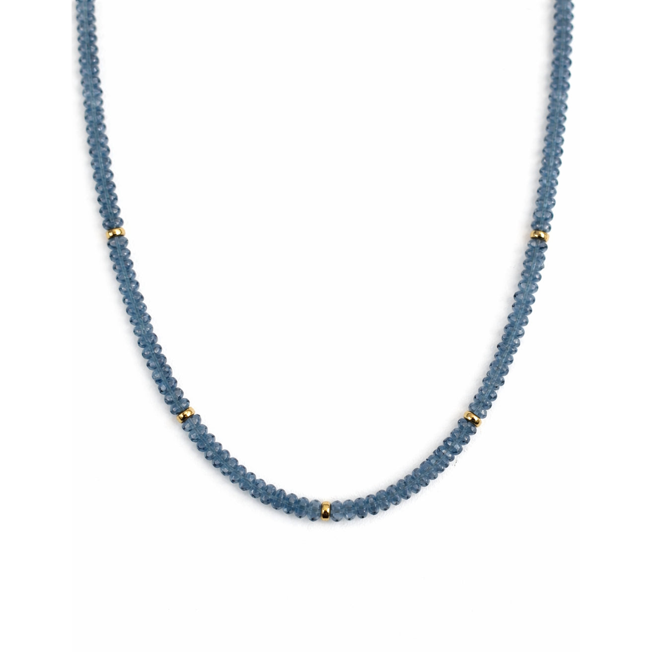 14k Gemstones & Gold Roundel Necklace