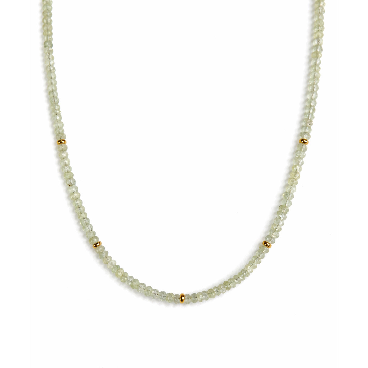 14k Gemstones & Gold Roundel Necklace