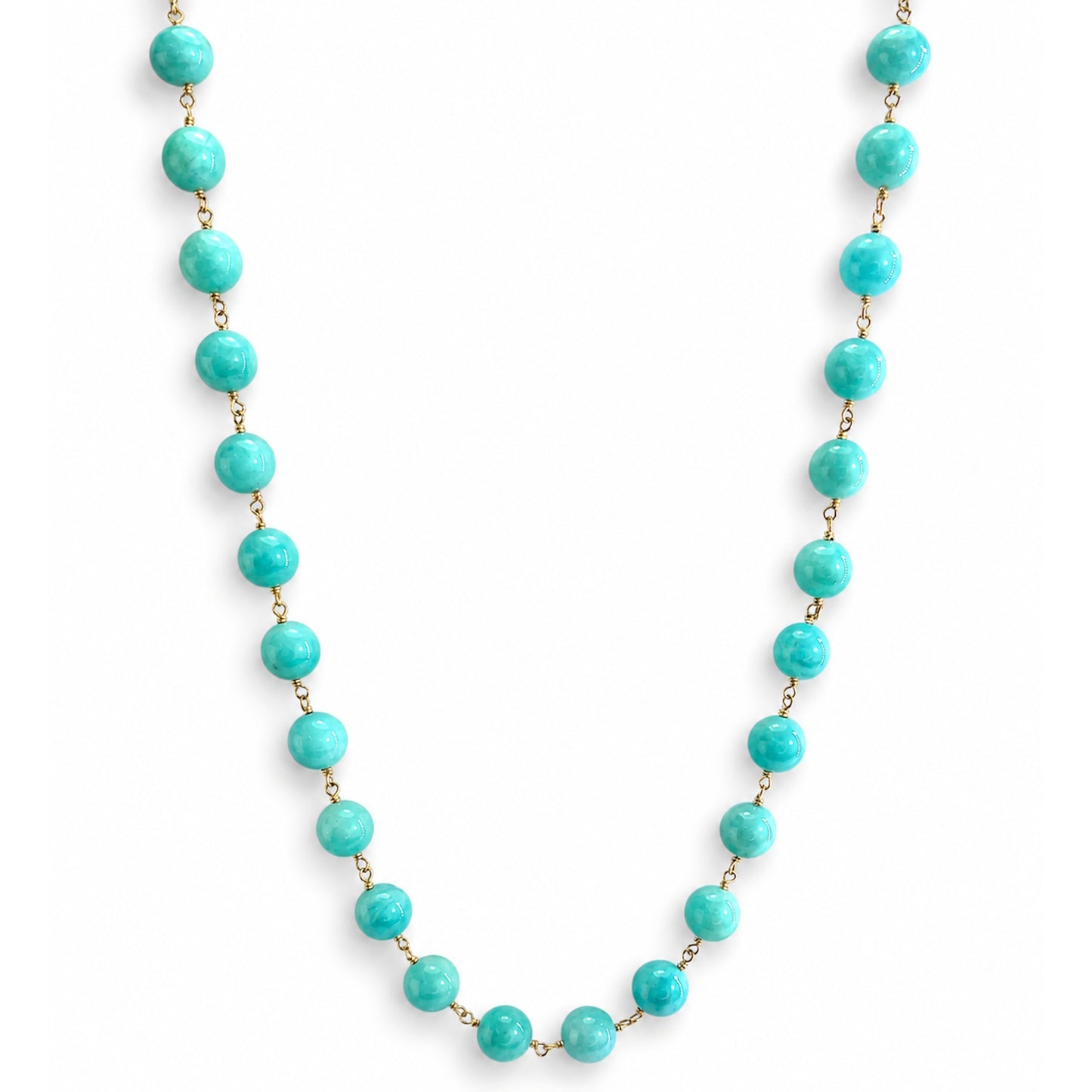 14k Amazonite AA Link Necklace