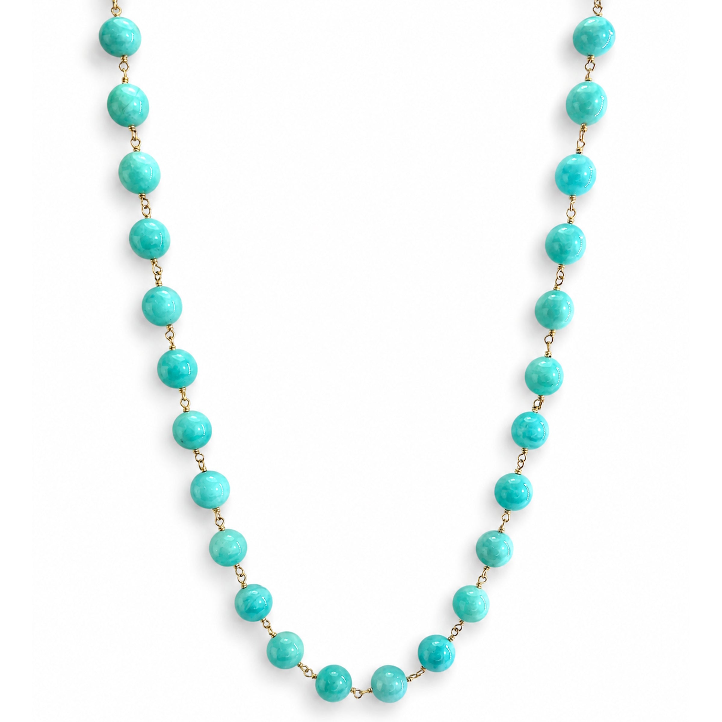 14k Amazonite AA Link Necklace