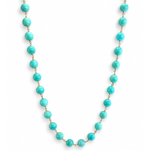 14k Amazonite AA Link Necklace