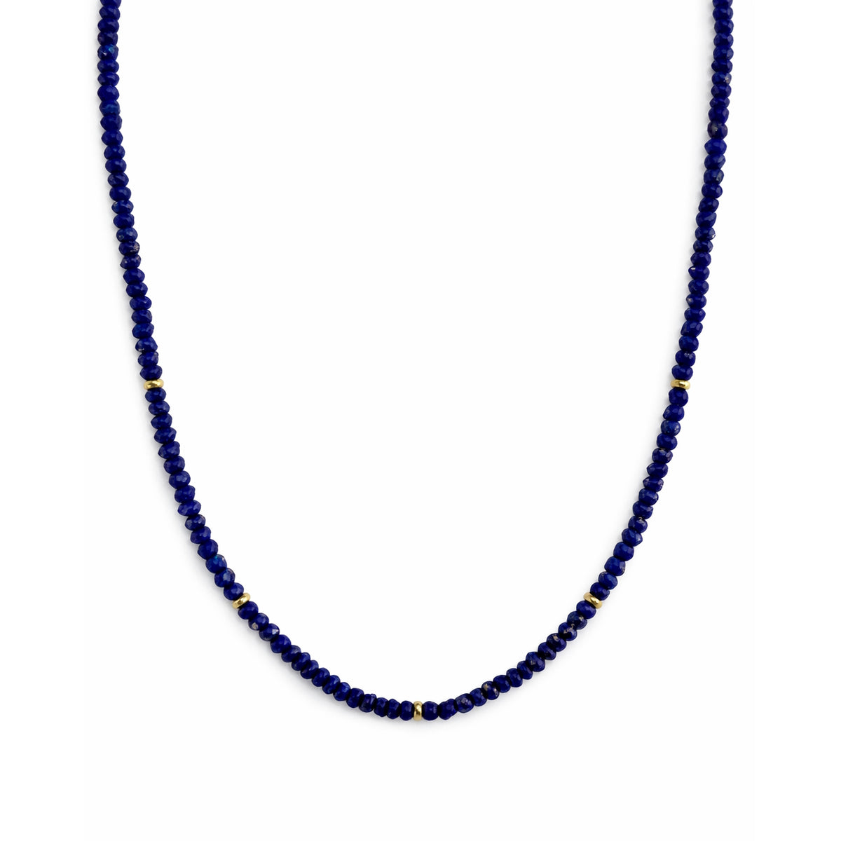 14k Gemstones & Gold Roundel Necklace