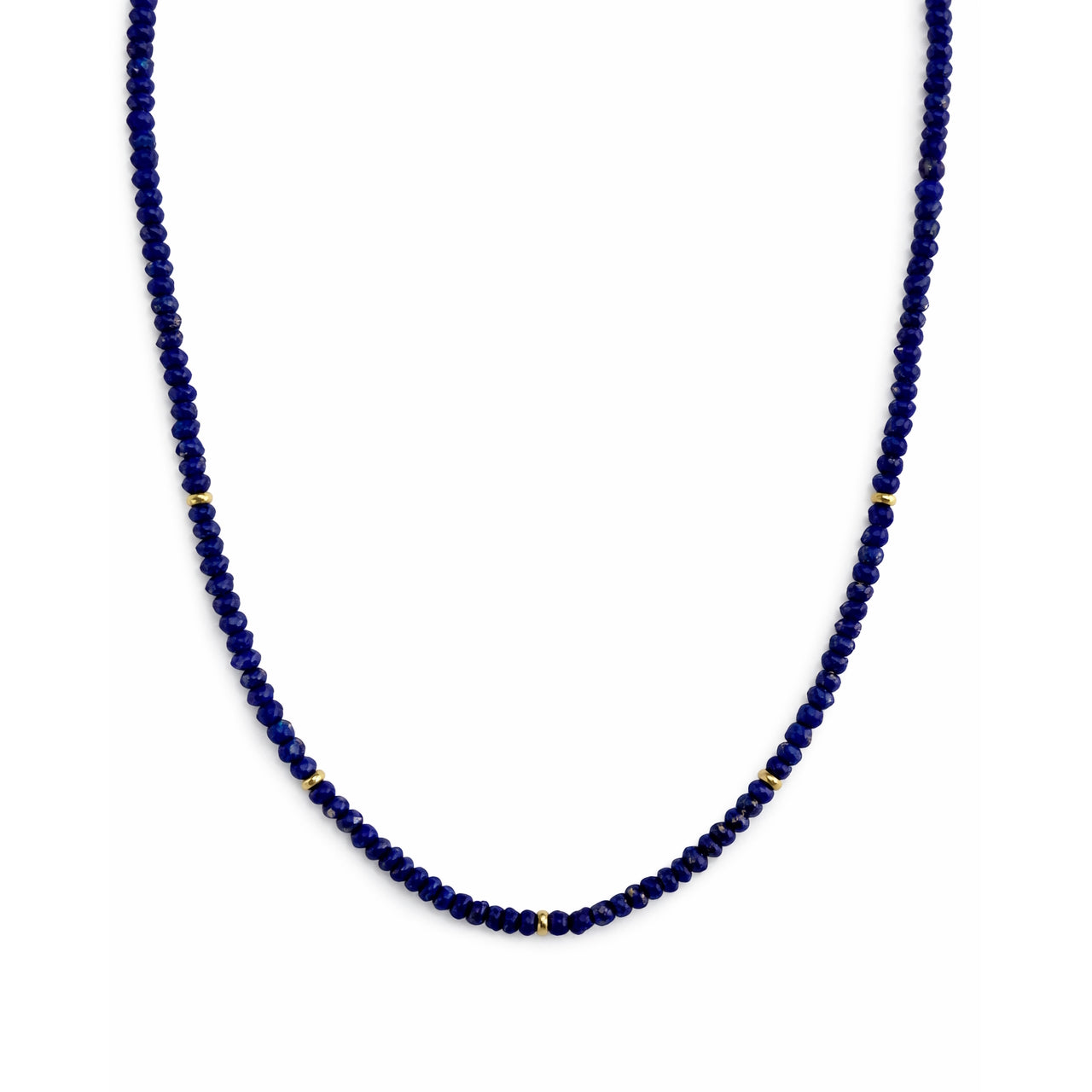 14k Gemstones & Gold Roundel Necklace