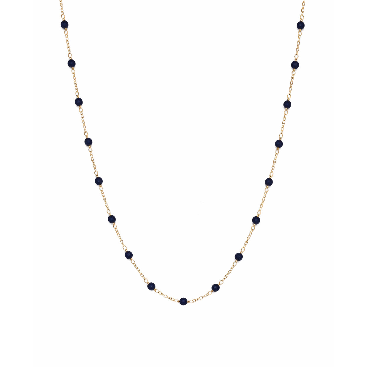 14k Yellow Gold Station Necklace