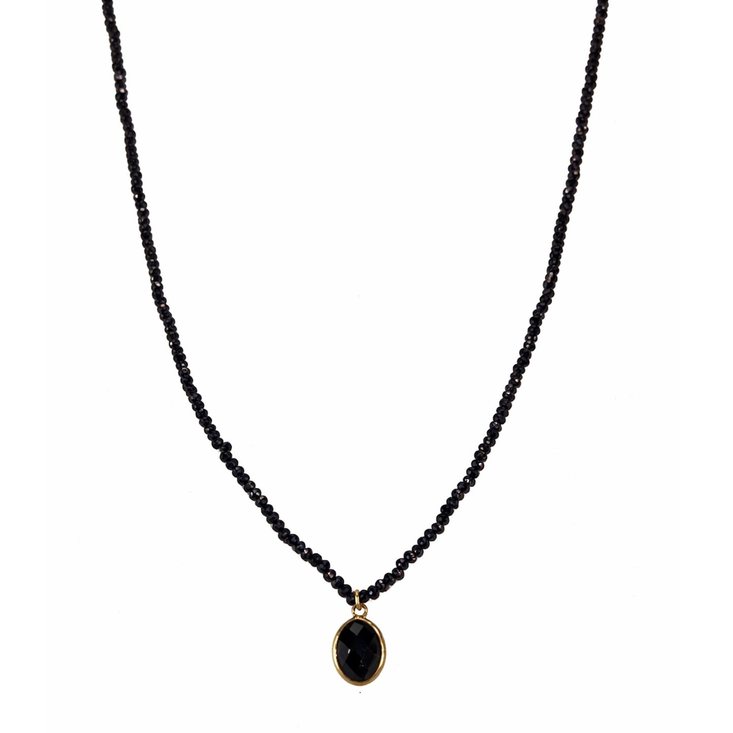 14k Gemstones Small Beads with Mix Pendant Necklace