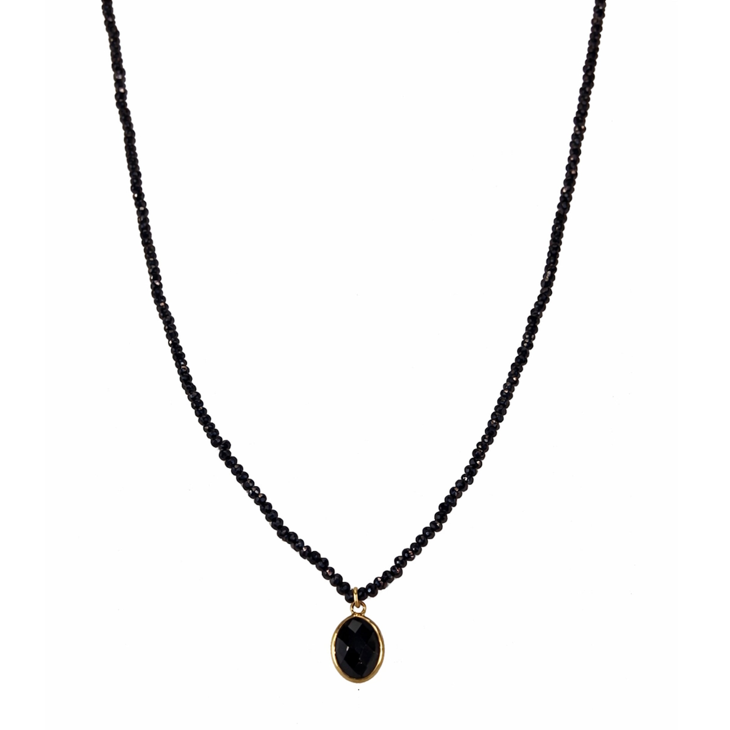 14k Gemstones Small Beads with Mix Pendant Necklace
