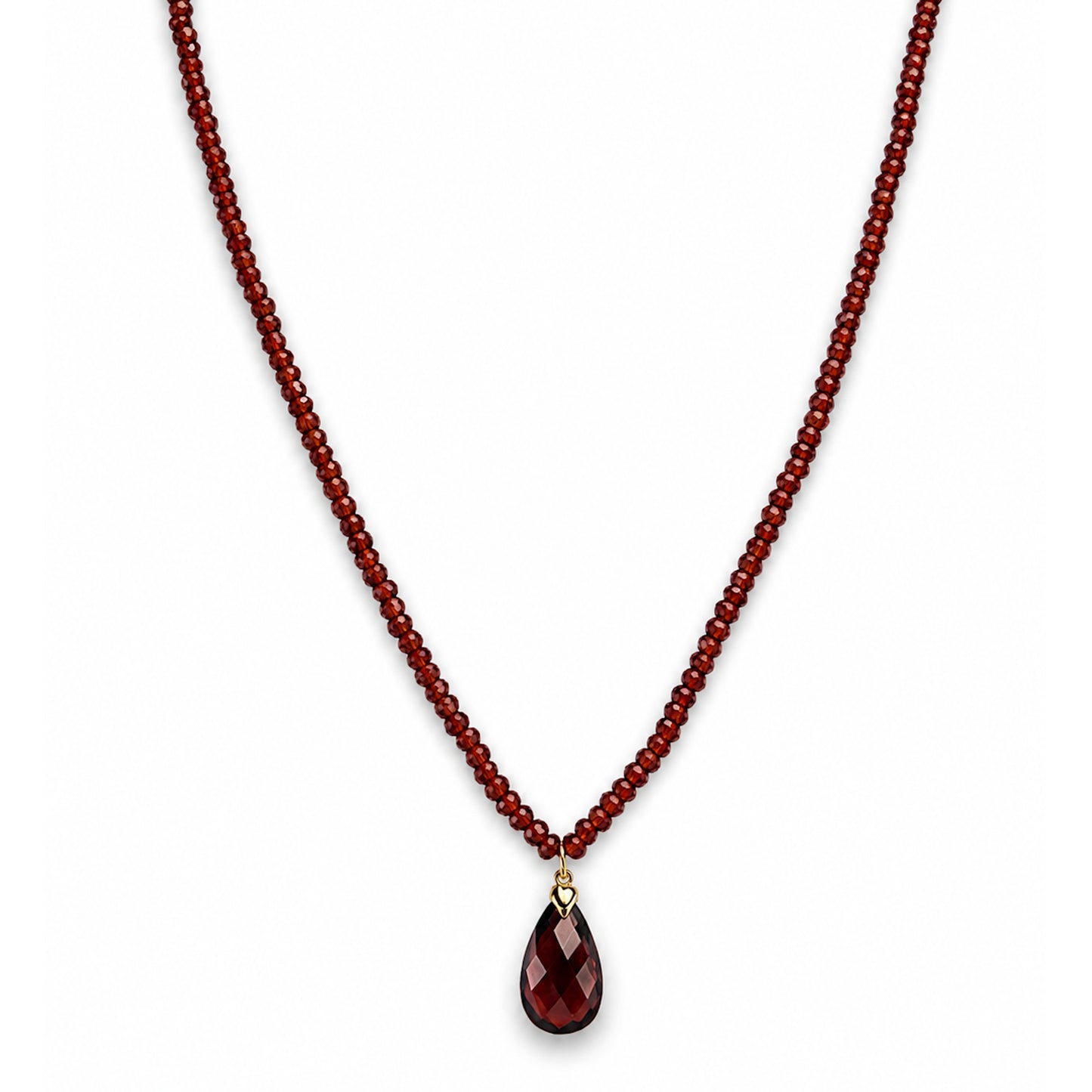 14k Gemstones Small Beads with Mix Pendant Necklace