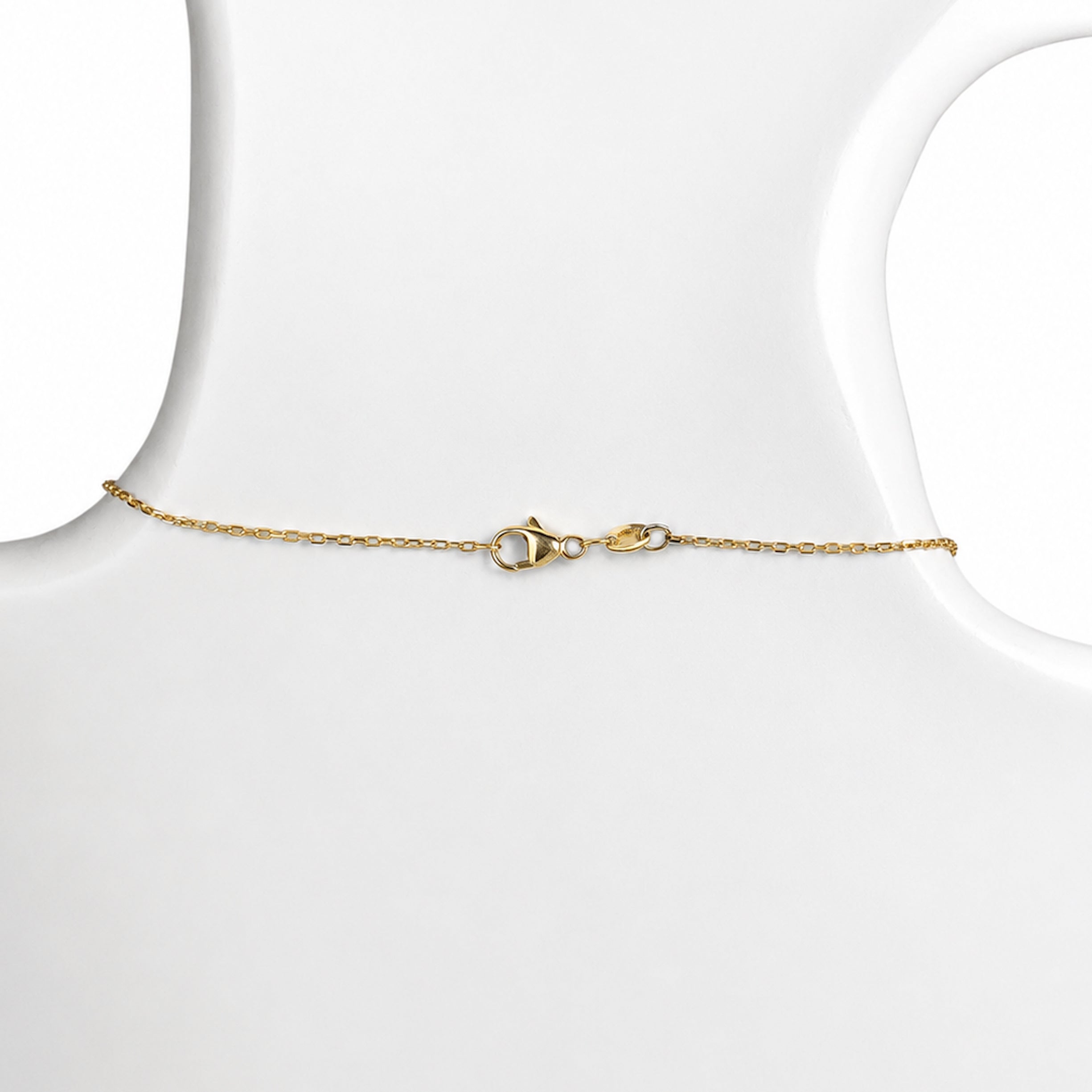 14k Green Onyx 3 Cushion Paperclip Necklace