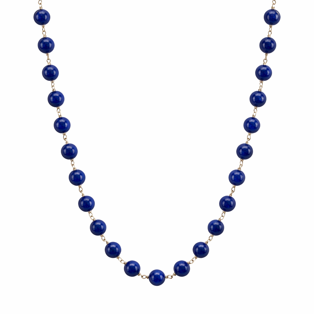 14k Lapis Link Necklace