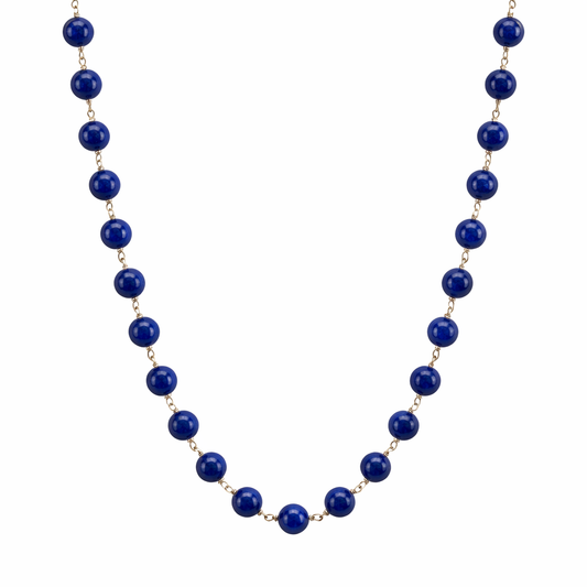 14k Lapis Link Necklace