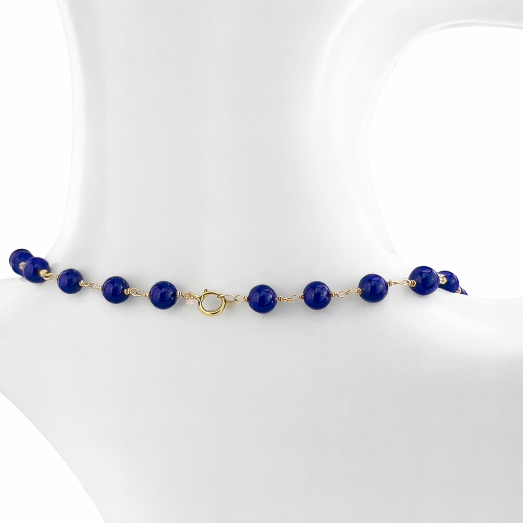 14k Lapis Link Necklace