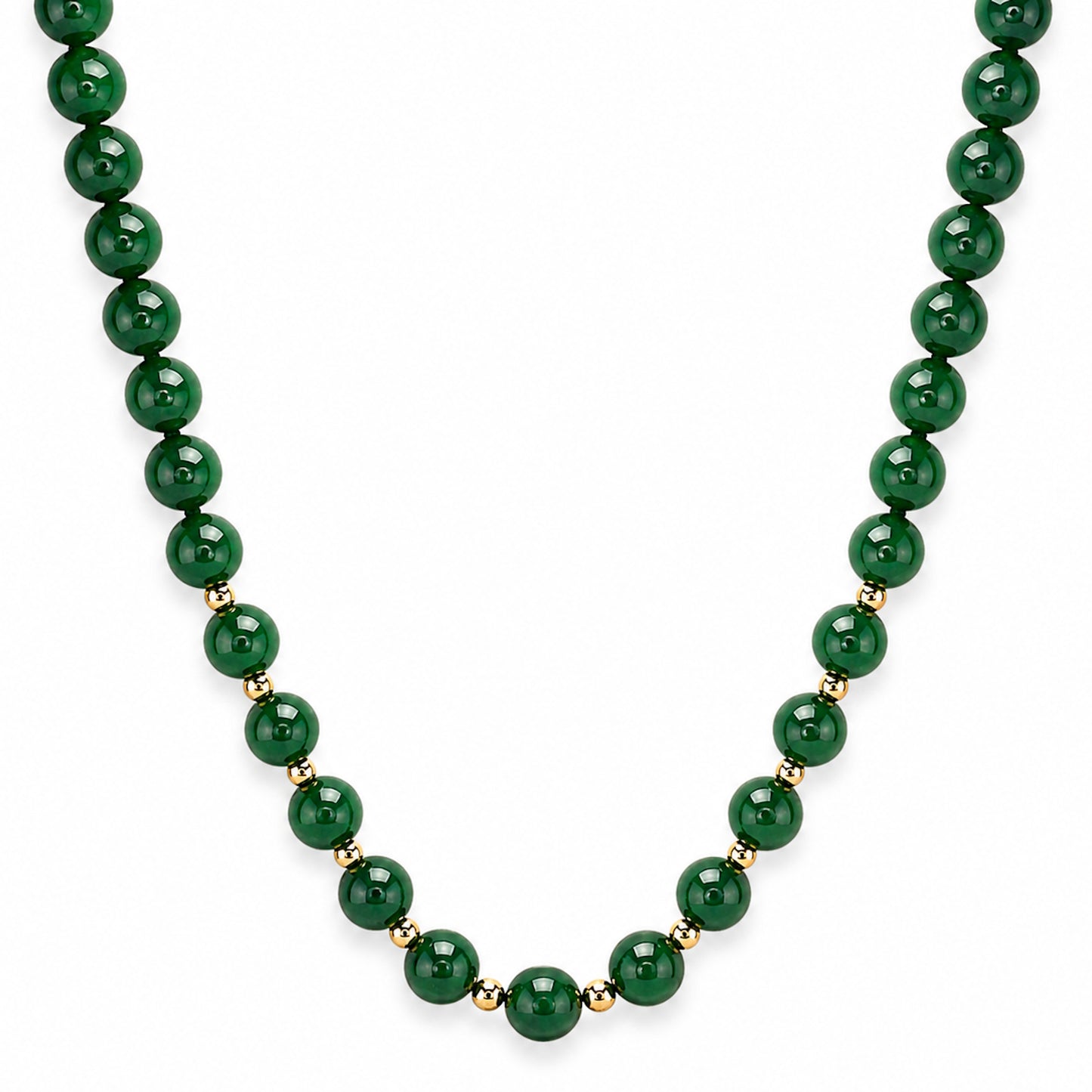 14k Malachite Gold Ball 1X1 Center Necklace