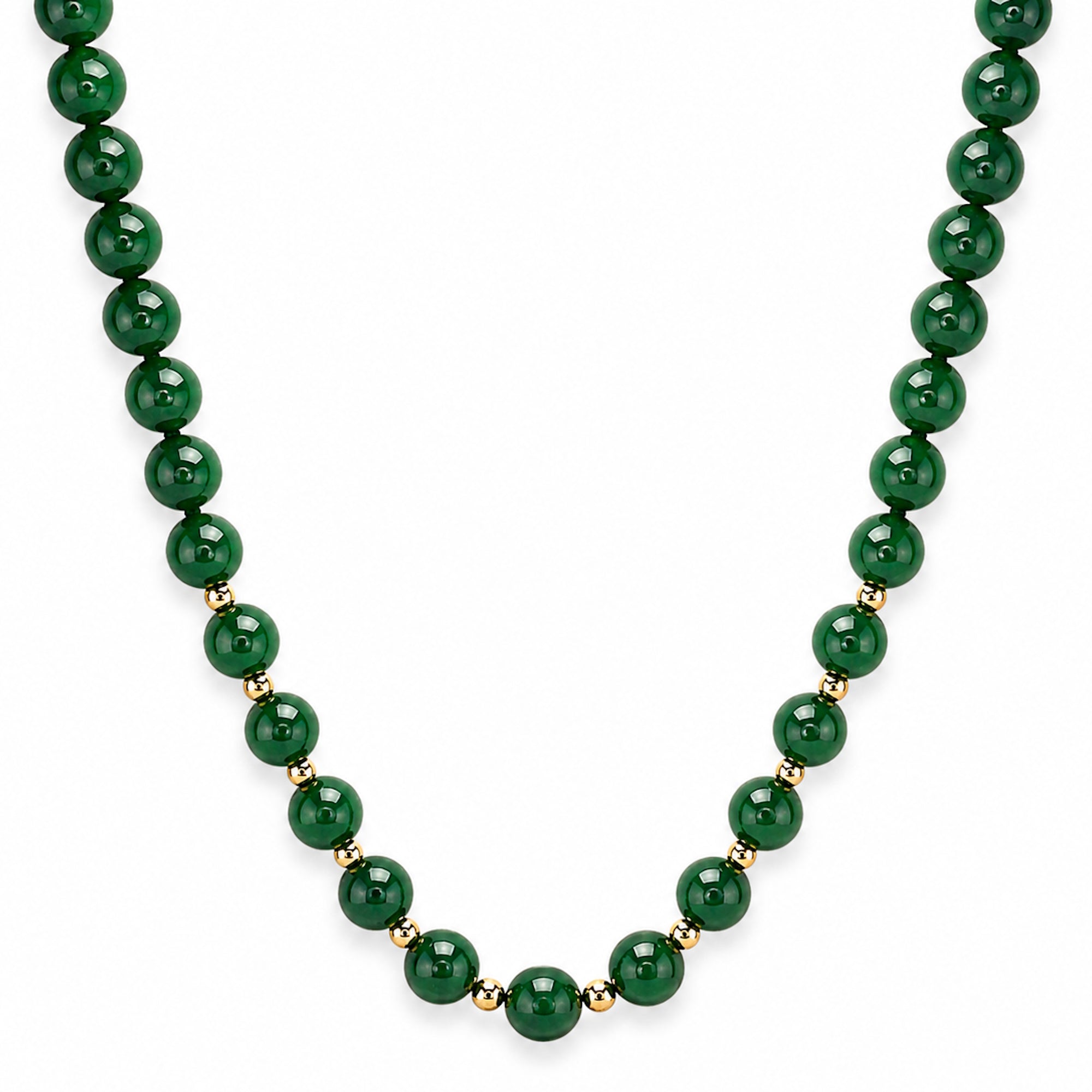 14k Malachite Gold Ball 1X1 Center Necklace