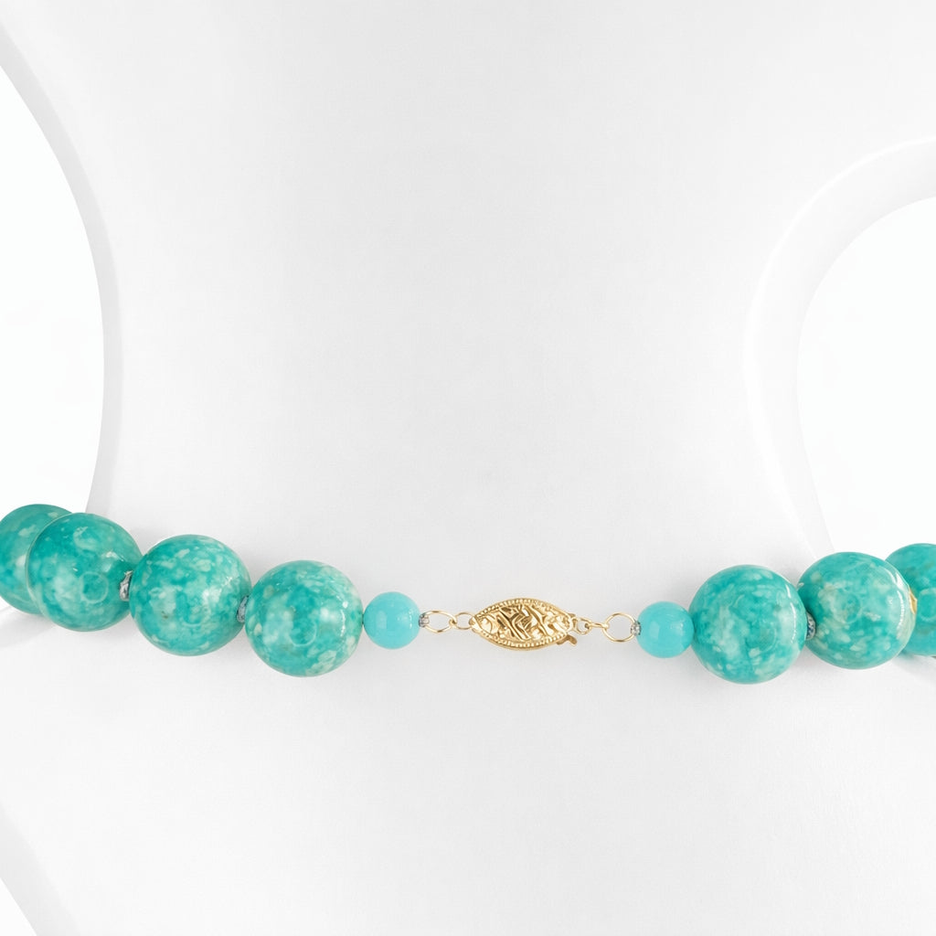 14k Amazonite Knotted Necklace