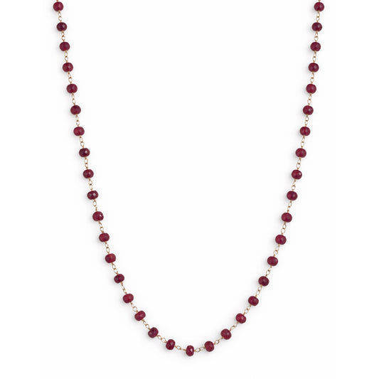 14k Ruby Link Necklace