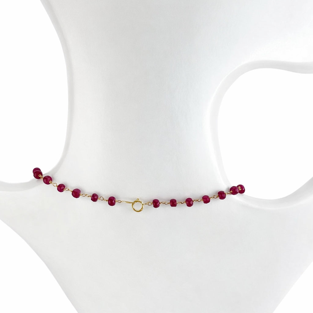 14k Ruby Link Necklace