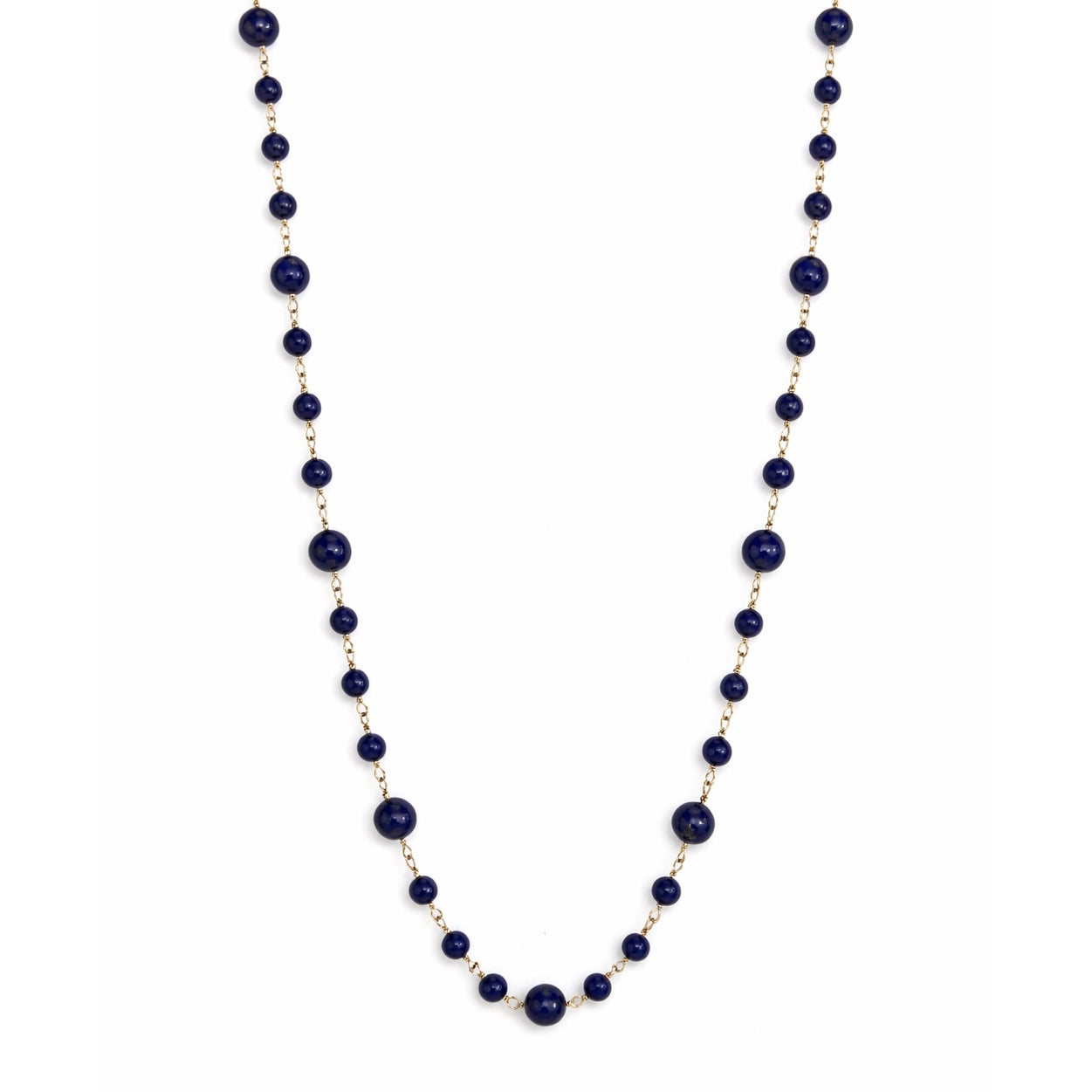 14k Lapis Link Necklace