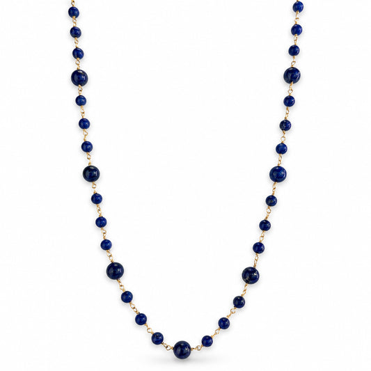 14k Lapis Link Necklace