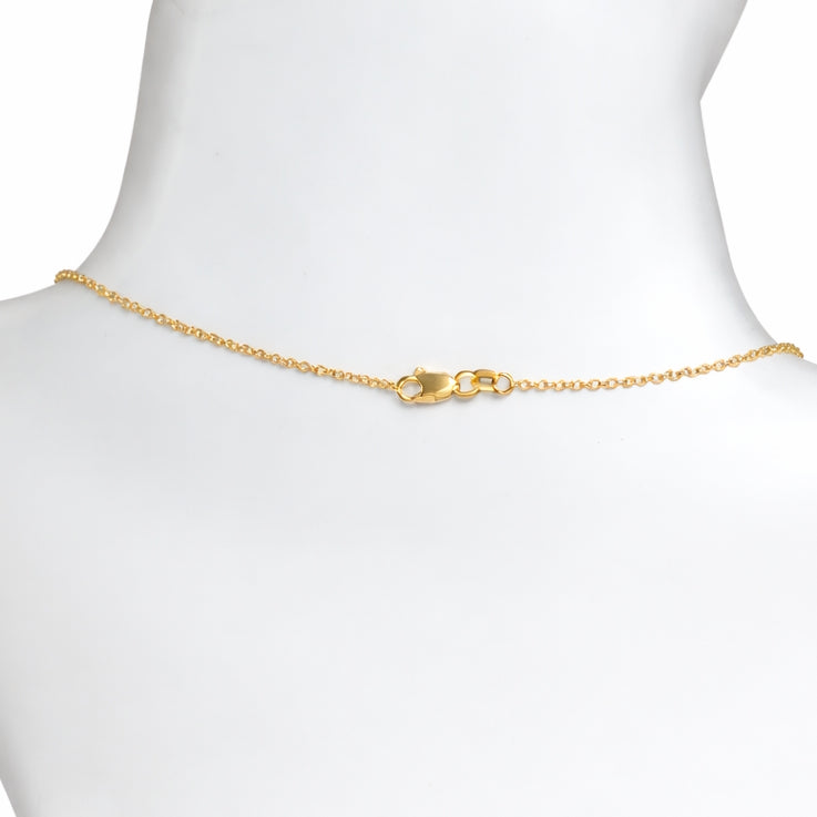 14k Solid Gold VS Diamond Compass North Star Medallion Necklace