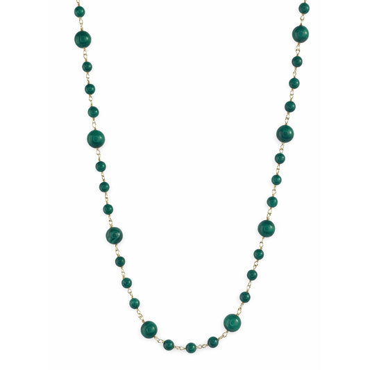 14k Malachite Link Necklace