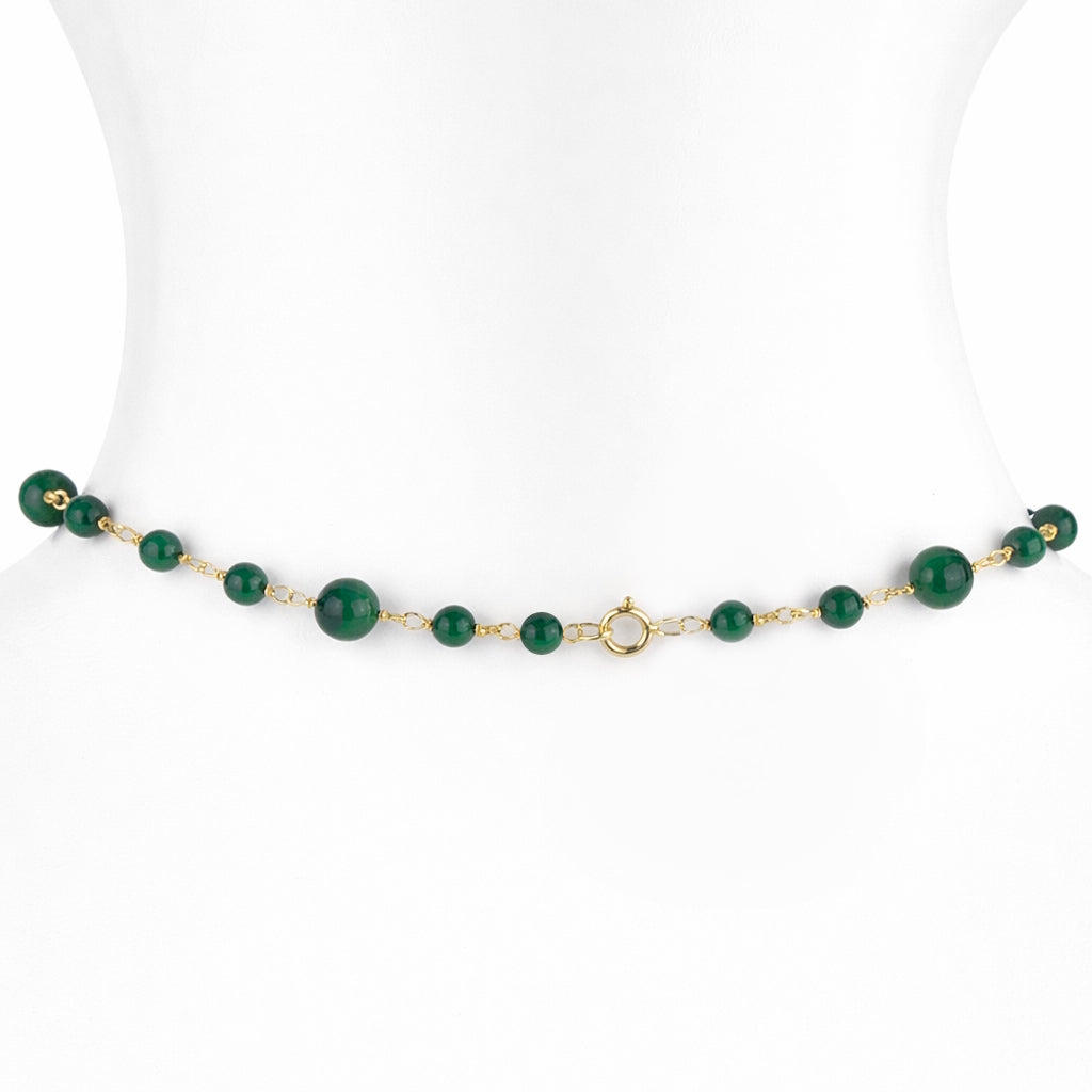14k Malachite Link Necklace