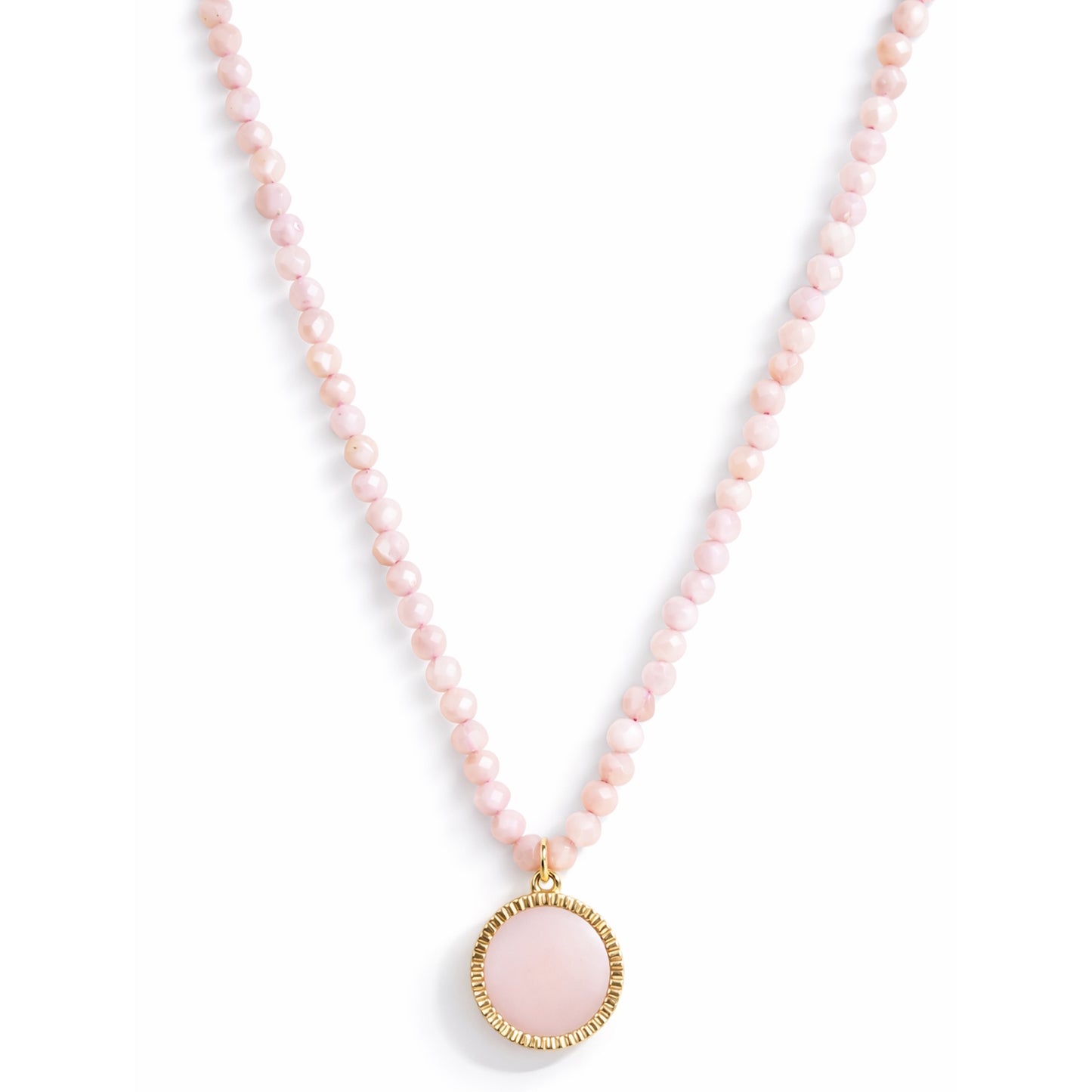 14k Gemstones Small Beads with Mix Pendant Necklace