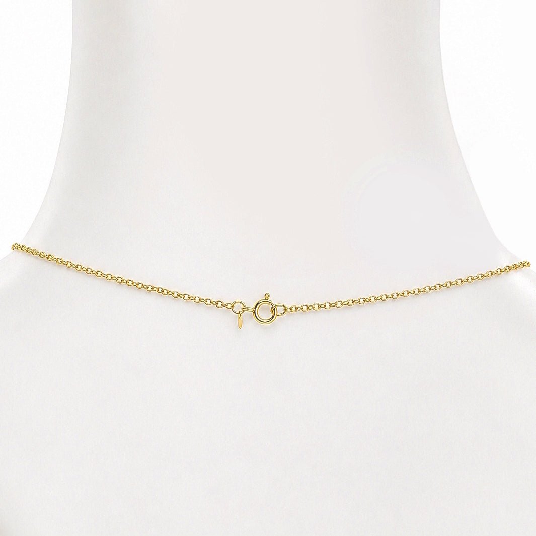 14k Green Jade Coin Link Center Necklace