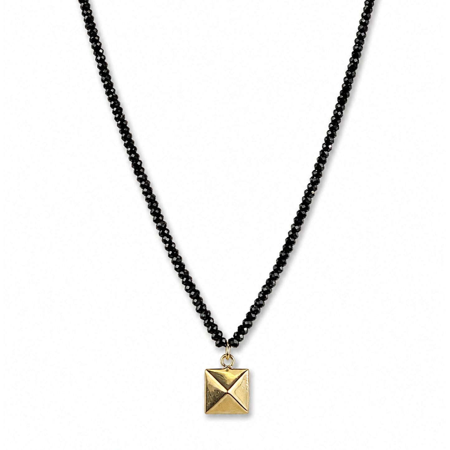 14k Gemstones Small Beads with Mix Pendant Necklace