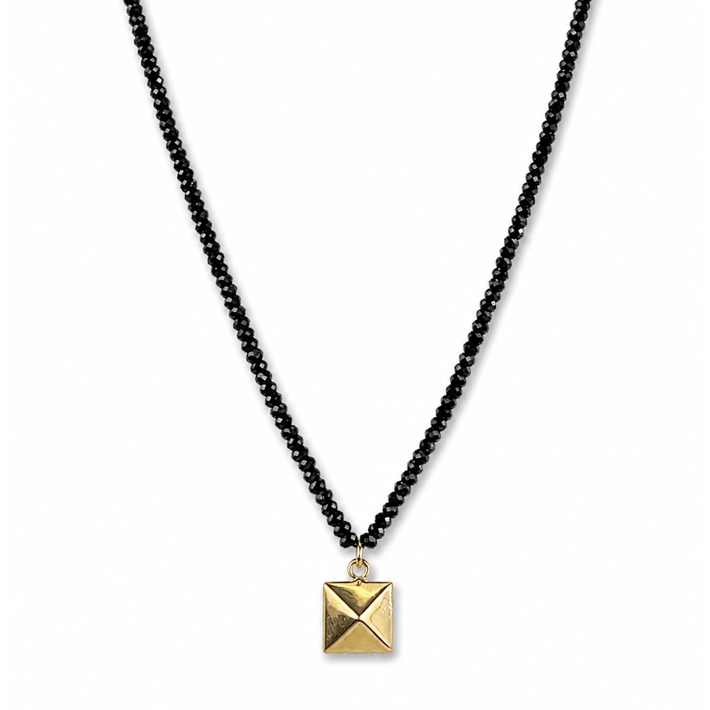 14k Gemstones Small Beads with Mix Pendant Necklace