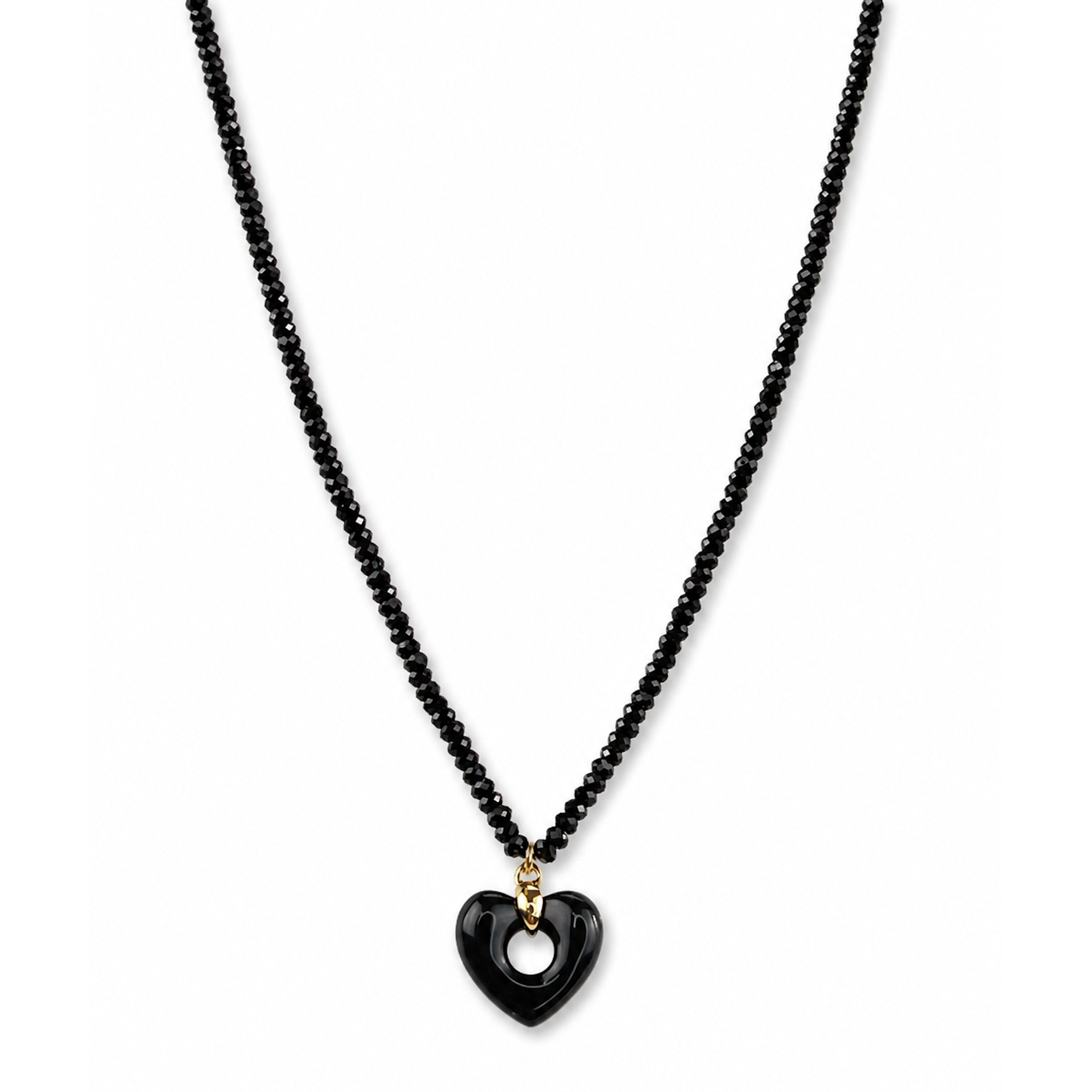 14k Gemstones Small Beads with Mix Pendant Necklace