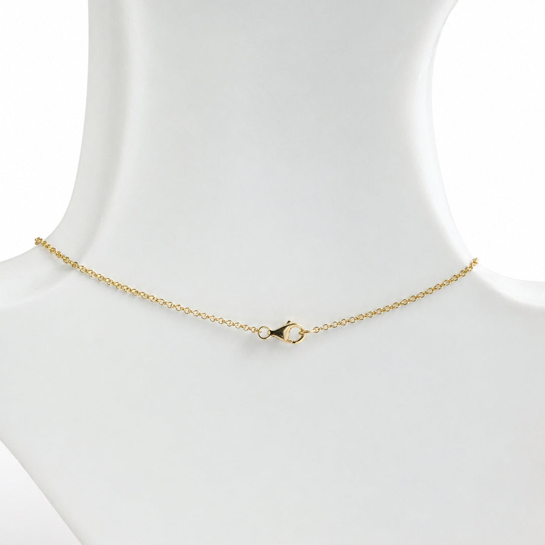 14k Citrine Paperclip Station Necklace