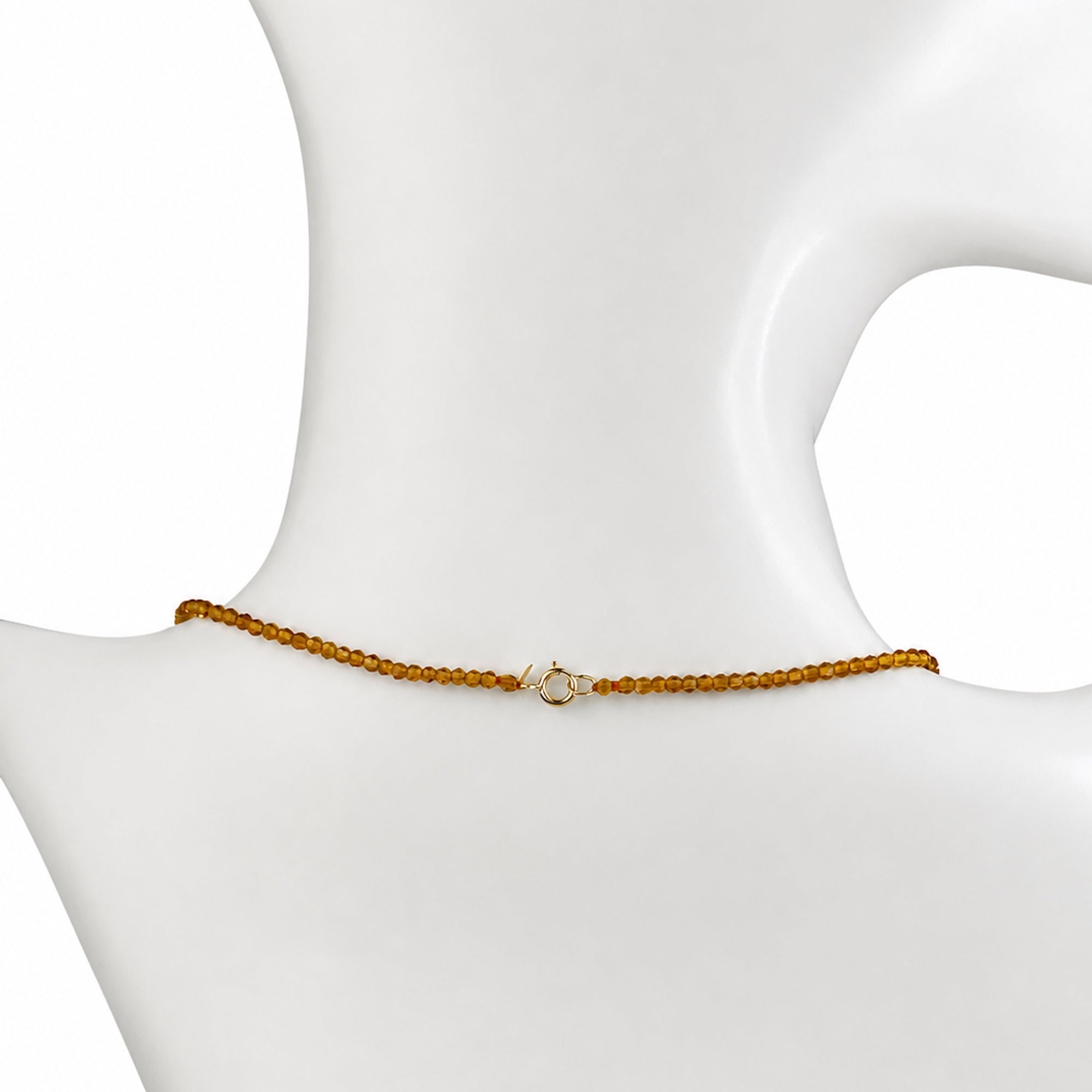 14k Citrine with Pear Shape Pendant Necklace