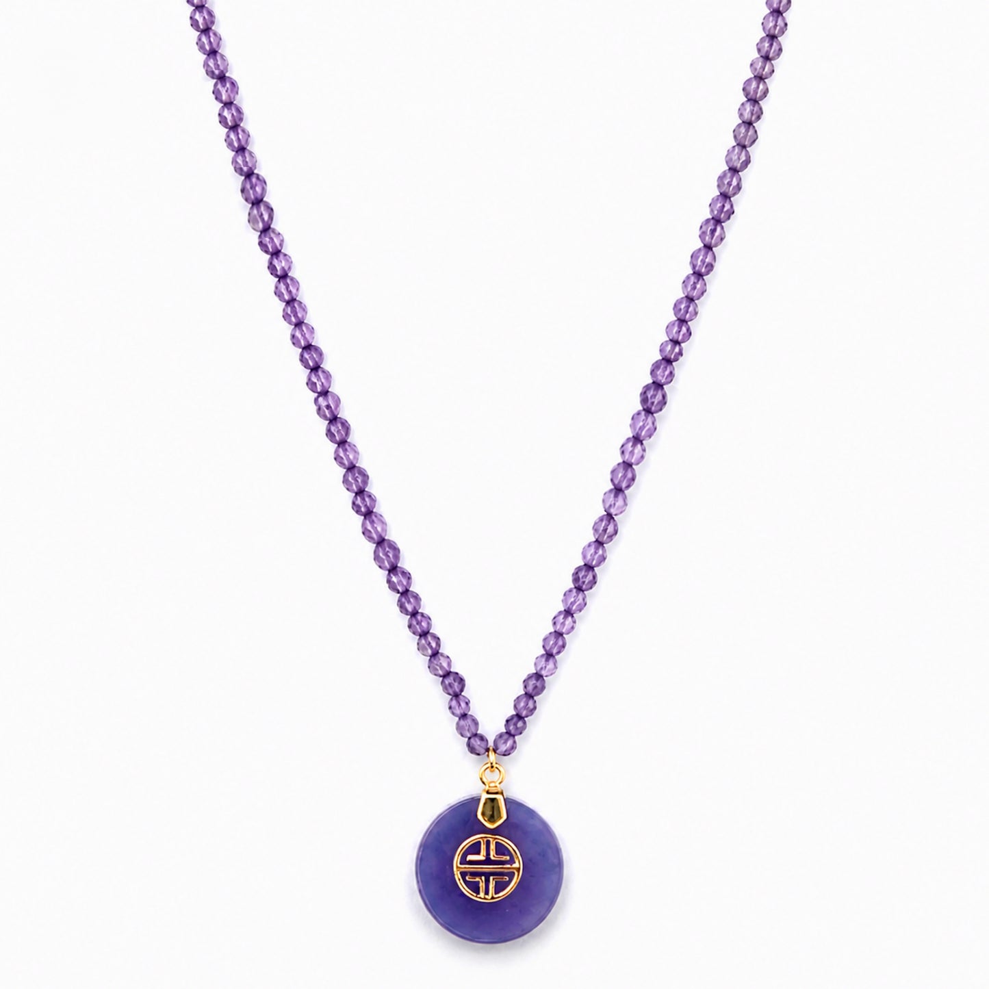 14k Gemstones Small Beads with Mix Pendant Necklace