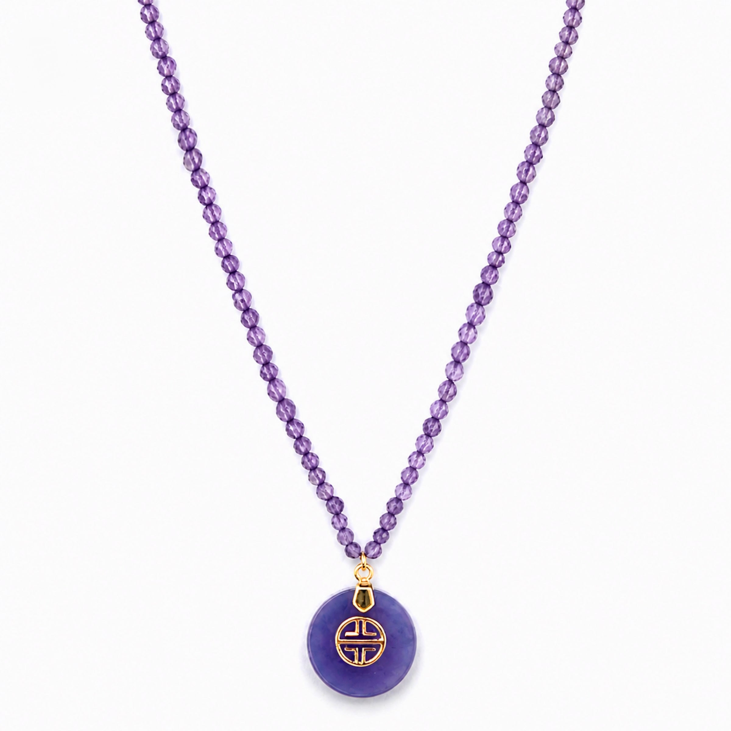 14k Gemstones Small Beads with Mix Pendant Necklace