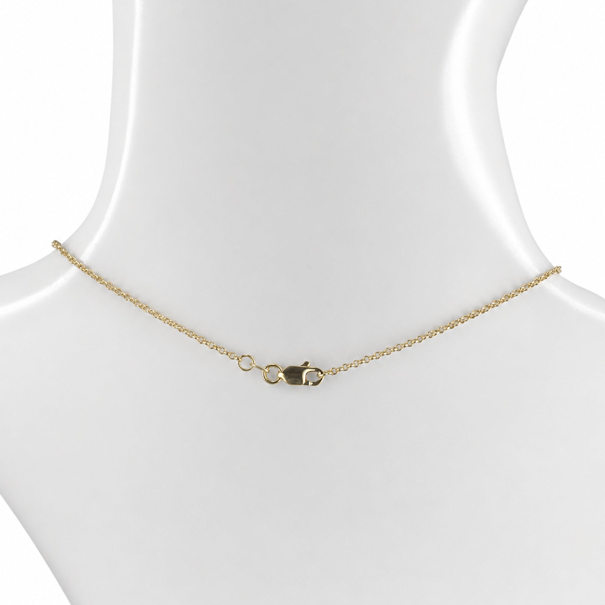 14k Guava Quartz 3 Cushion Paperclip Center Necklace