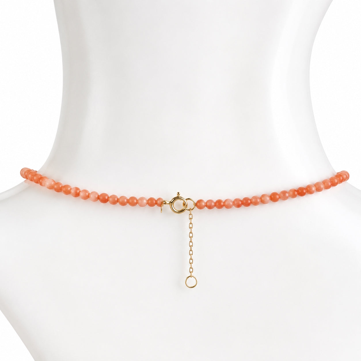 14k Red Coral or Pink Coral & Red Coral Barrel Center Necklace