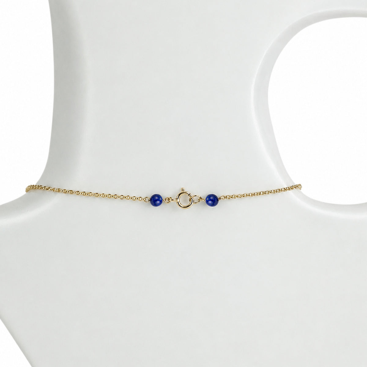 14k Lapis Link with Pear Shape Pendant Necklace