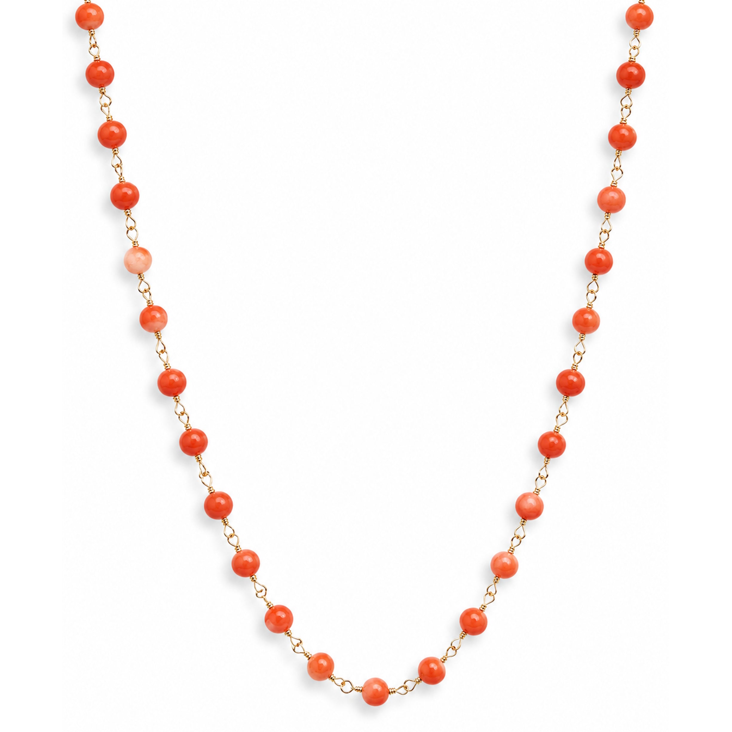 14k Momo Coral Link Necklace