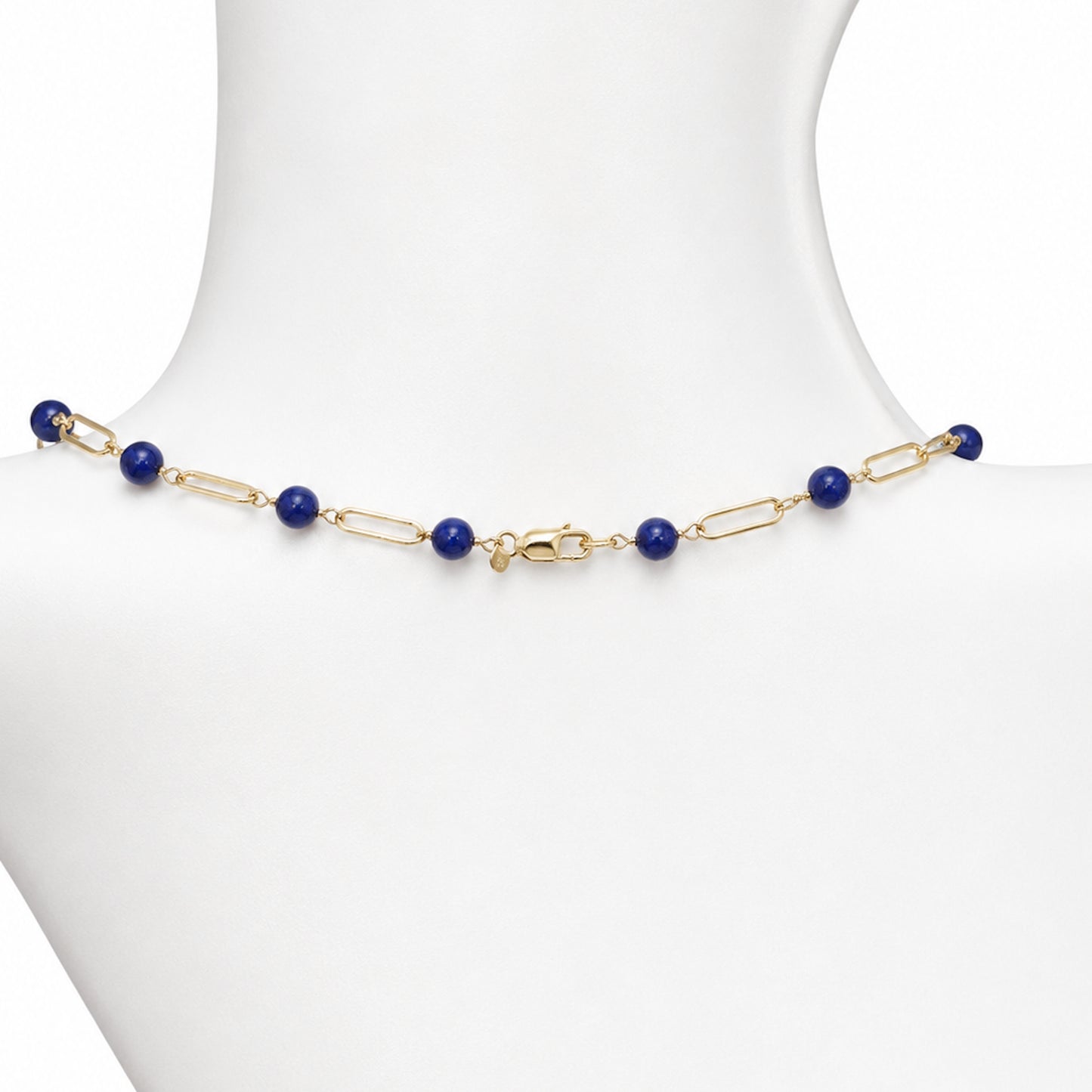 14k Gemstones Paperclip 1x1 Necklace