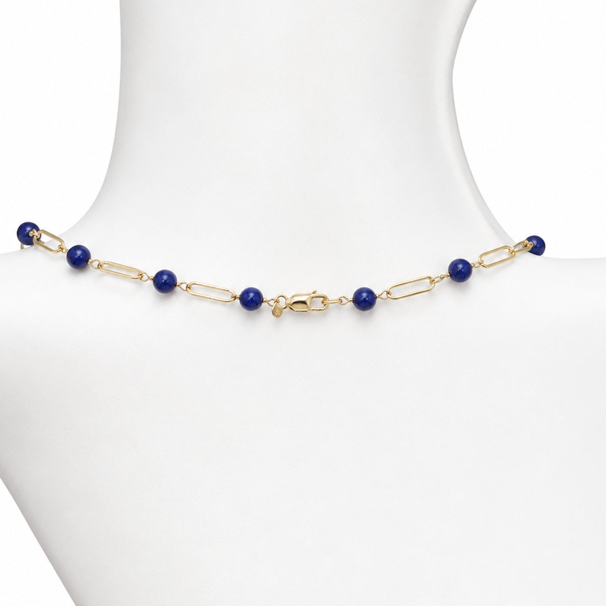 14k Gemstones Paperclip 1x1 Necklace