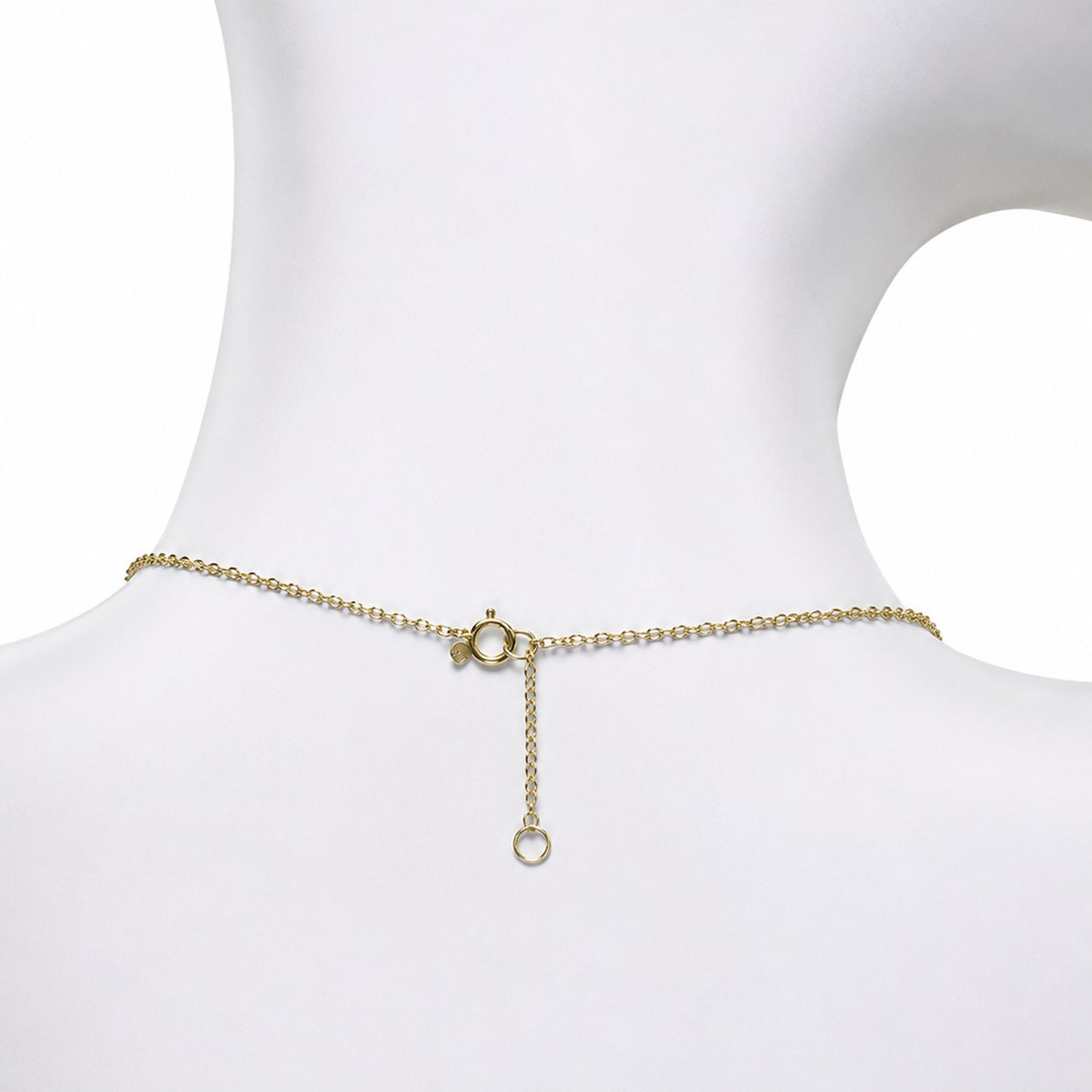 14k Blue Topaz Cushion Center Cluster Necklace