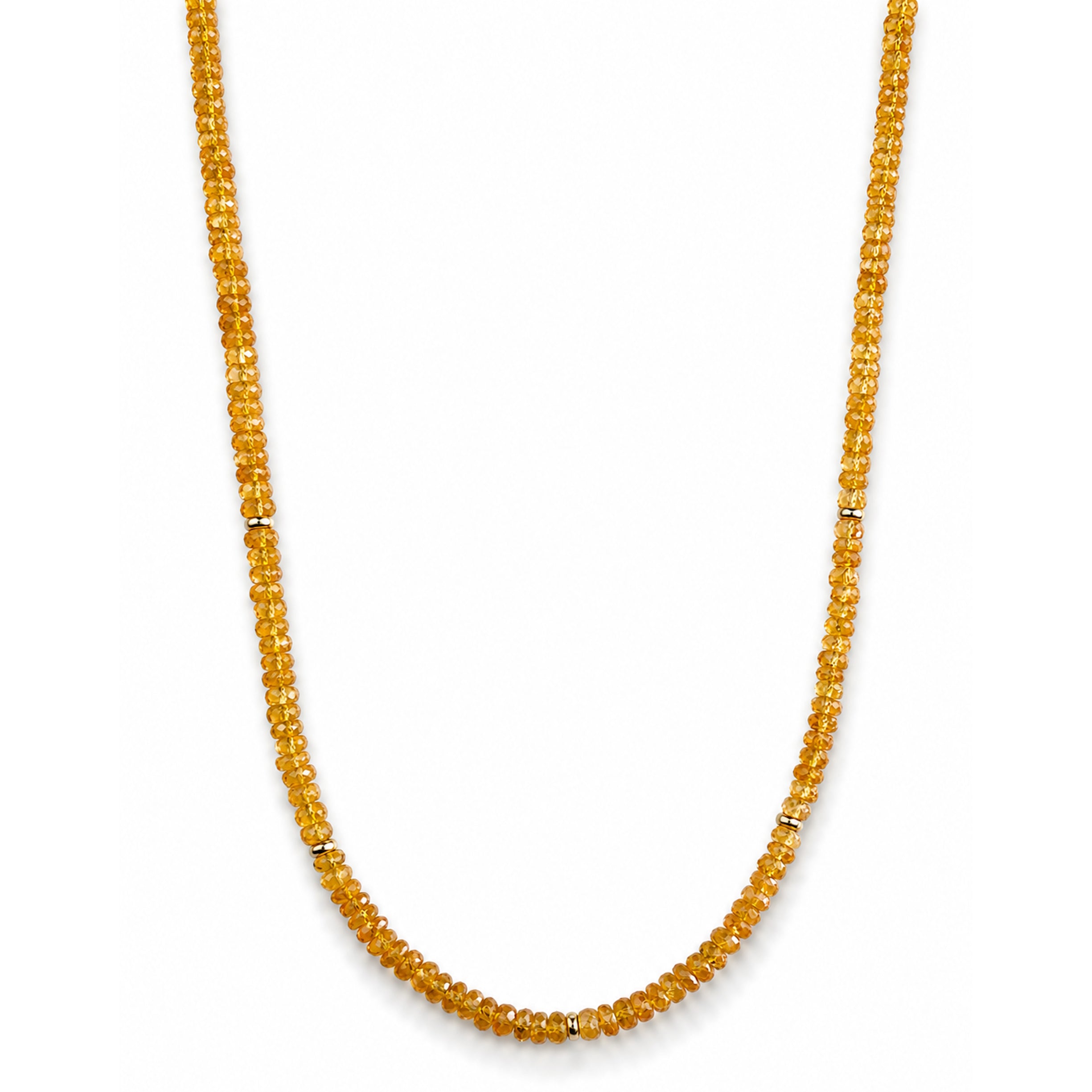 14k Gemstones & Gold Roundel Necklace