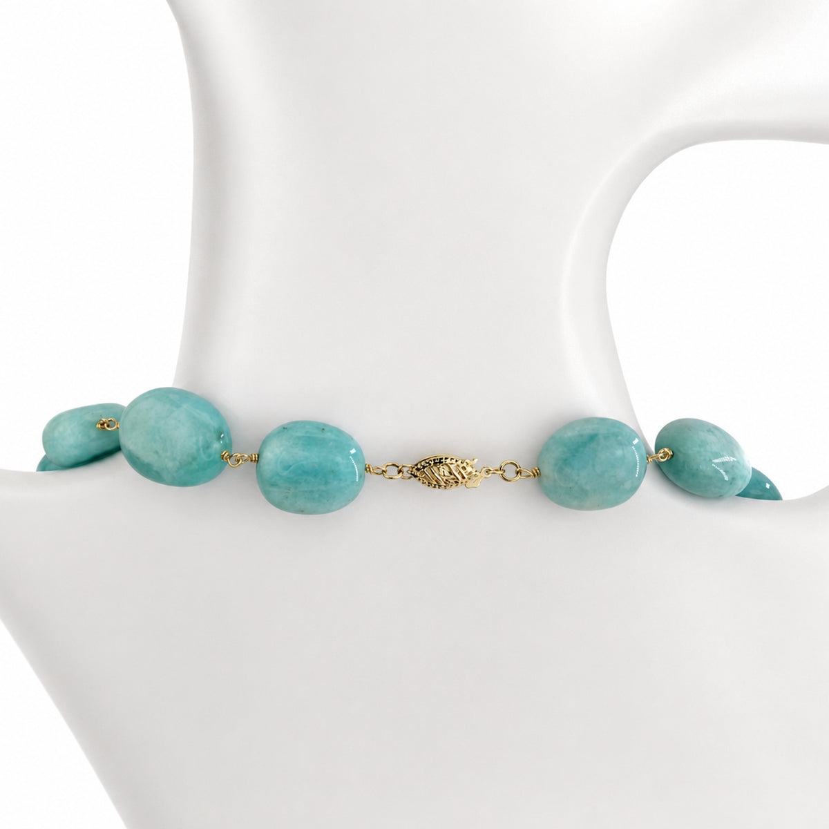 14k Amazonite Nugget Link Necklace