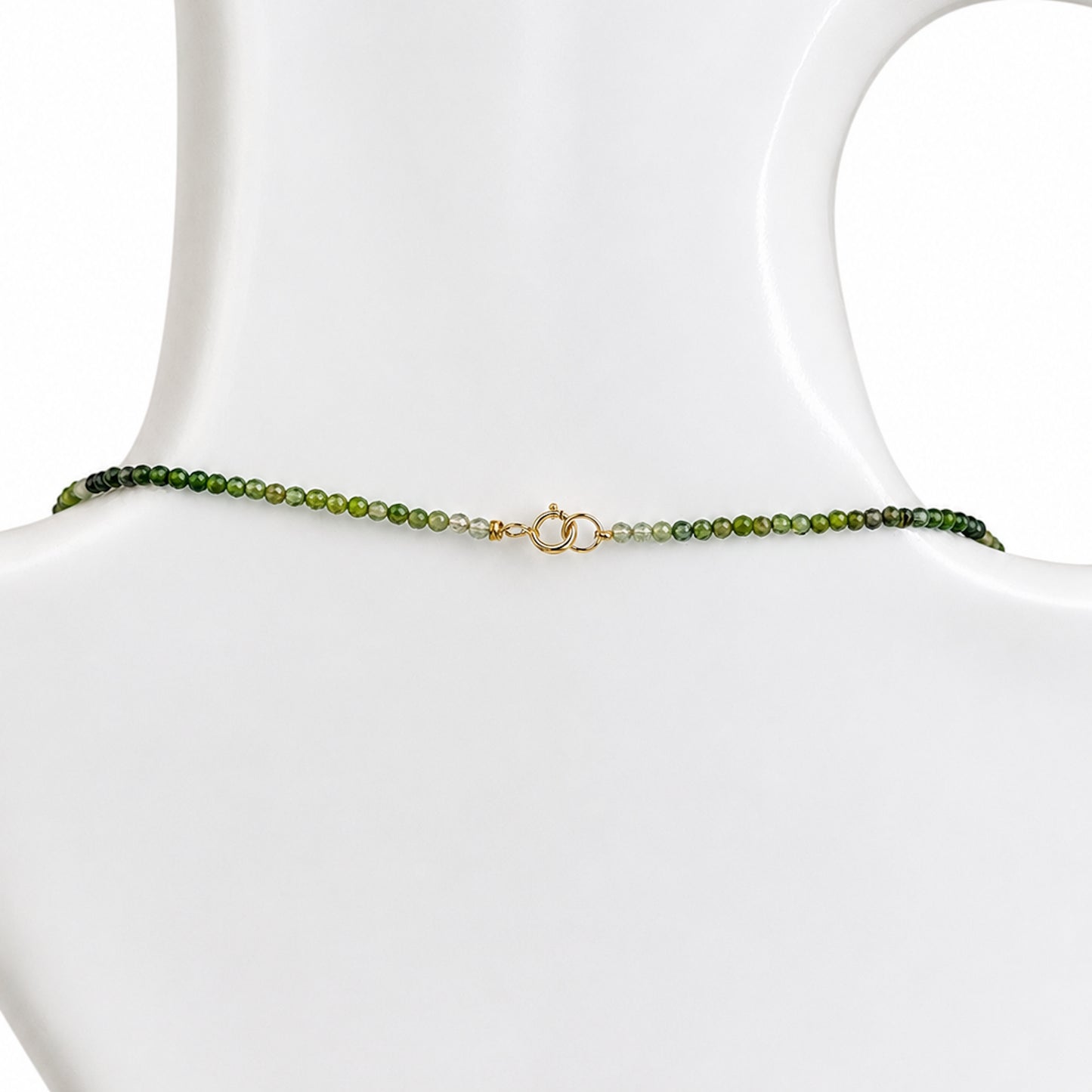 14k Green Tourmaline & Slice Pendant Necklace