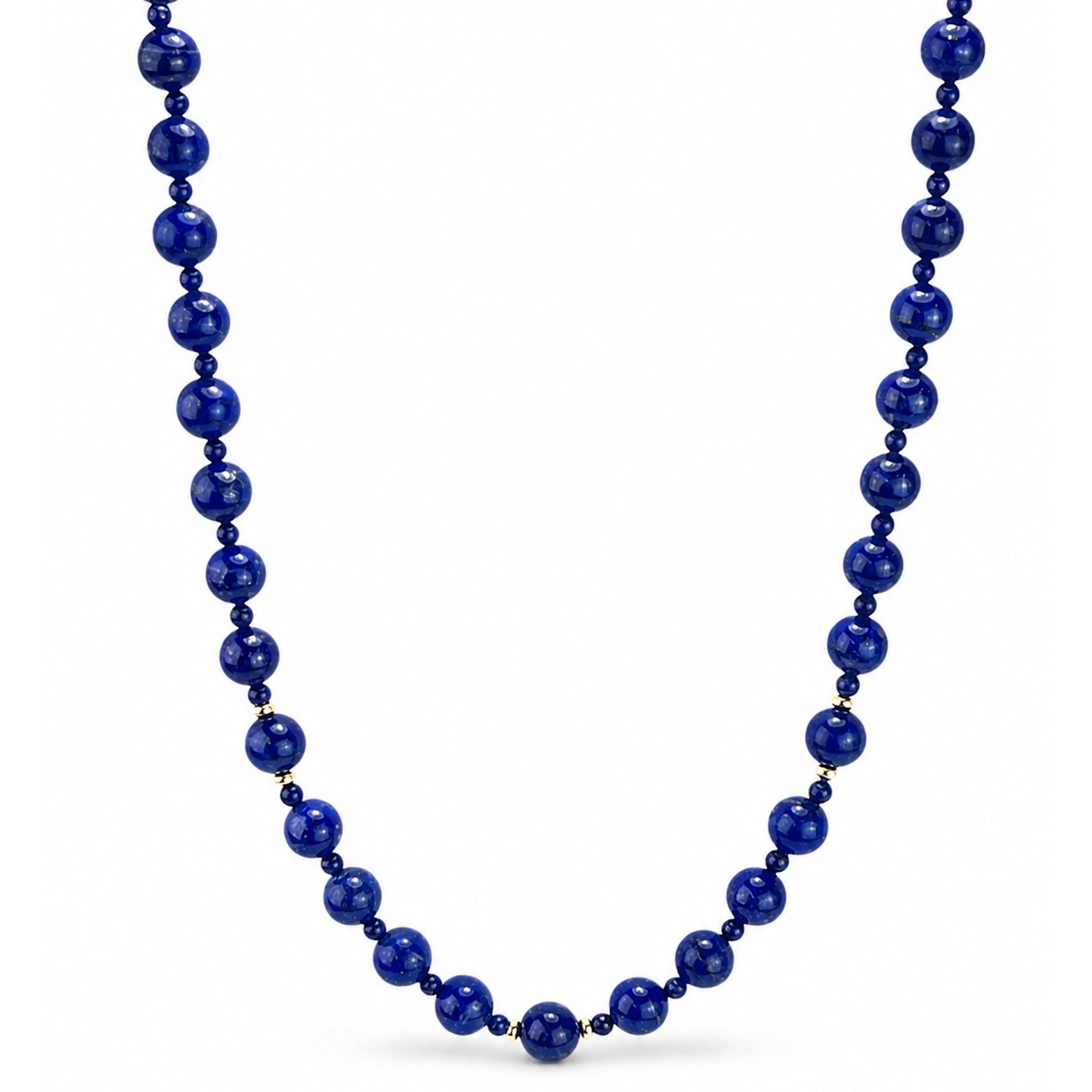 14k Lapis 3 Station 1X1 Necklace